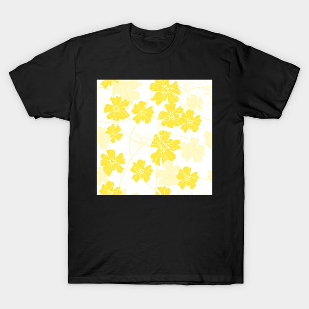 yellow flowers and tendrils T-Shirt by kobyakov